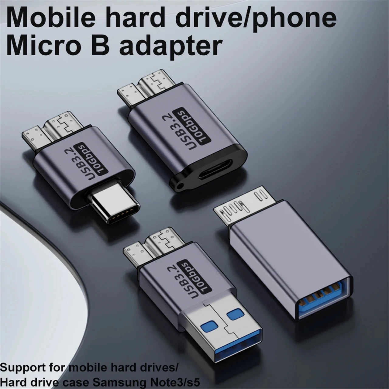 USB A/C to Micro B 3.0 Adapter 10Gbps Super Speed Data Sync Converter For Macbook Pro Samsung HDD SSD Type C to Micro B Adapter