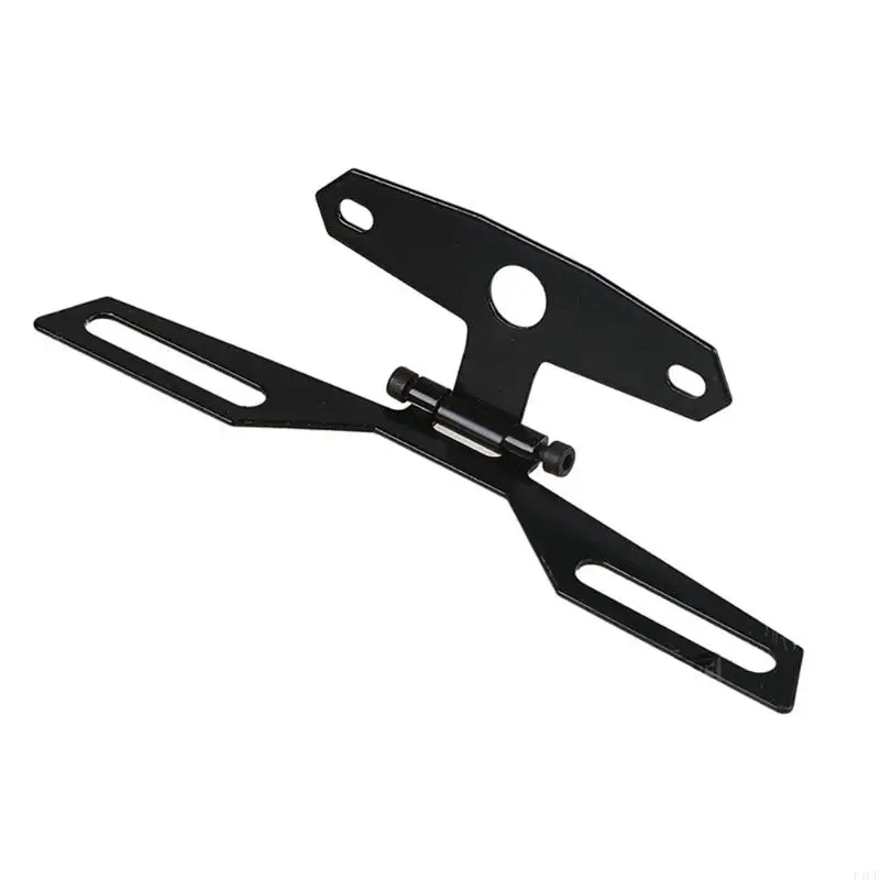 F1CF New Motorcycle Carbon Steel License Plate Bracket Holder Light Extensible Bracket