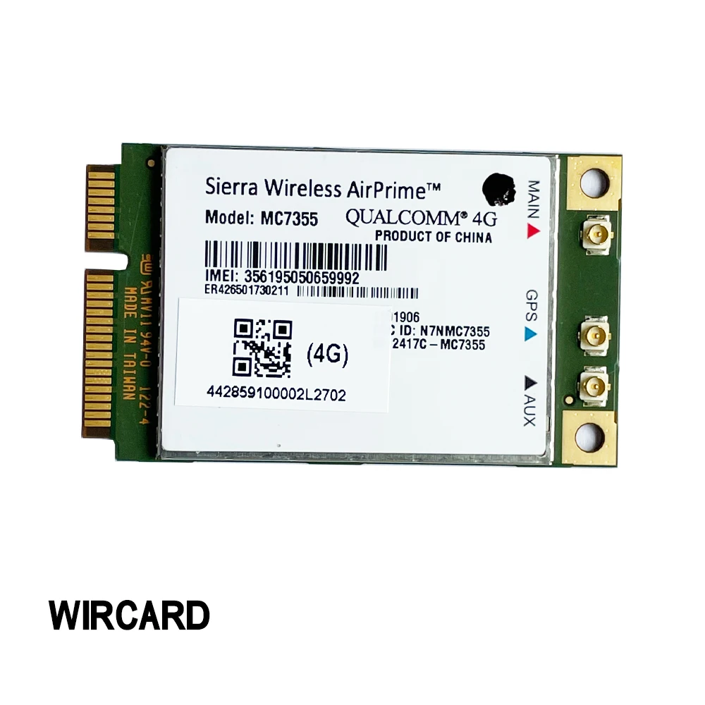 New MC7355 PCIe LTE / HSPA + GPS 100Mbps Card  4G Module for Dell laptop 1900/2100/850/70