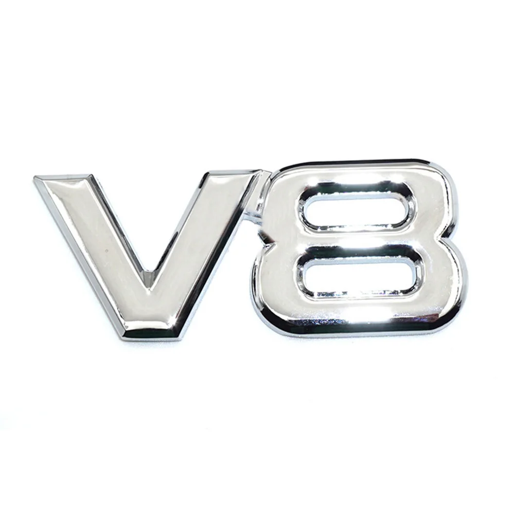 Universal Car Sticker 3D Car Stickers Car Body Side Stickers Emblem Badge Sticker High Material V8 Emblem Brand New