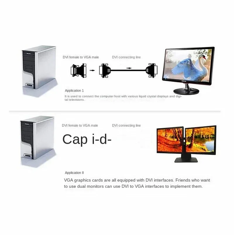 DVI D Male To VGA Female Socket Adapter Converter VGA To DVI/24+5 Pin Male To VGA Female Adapter Converter