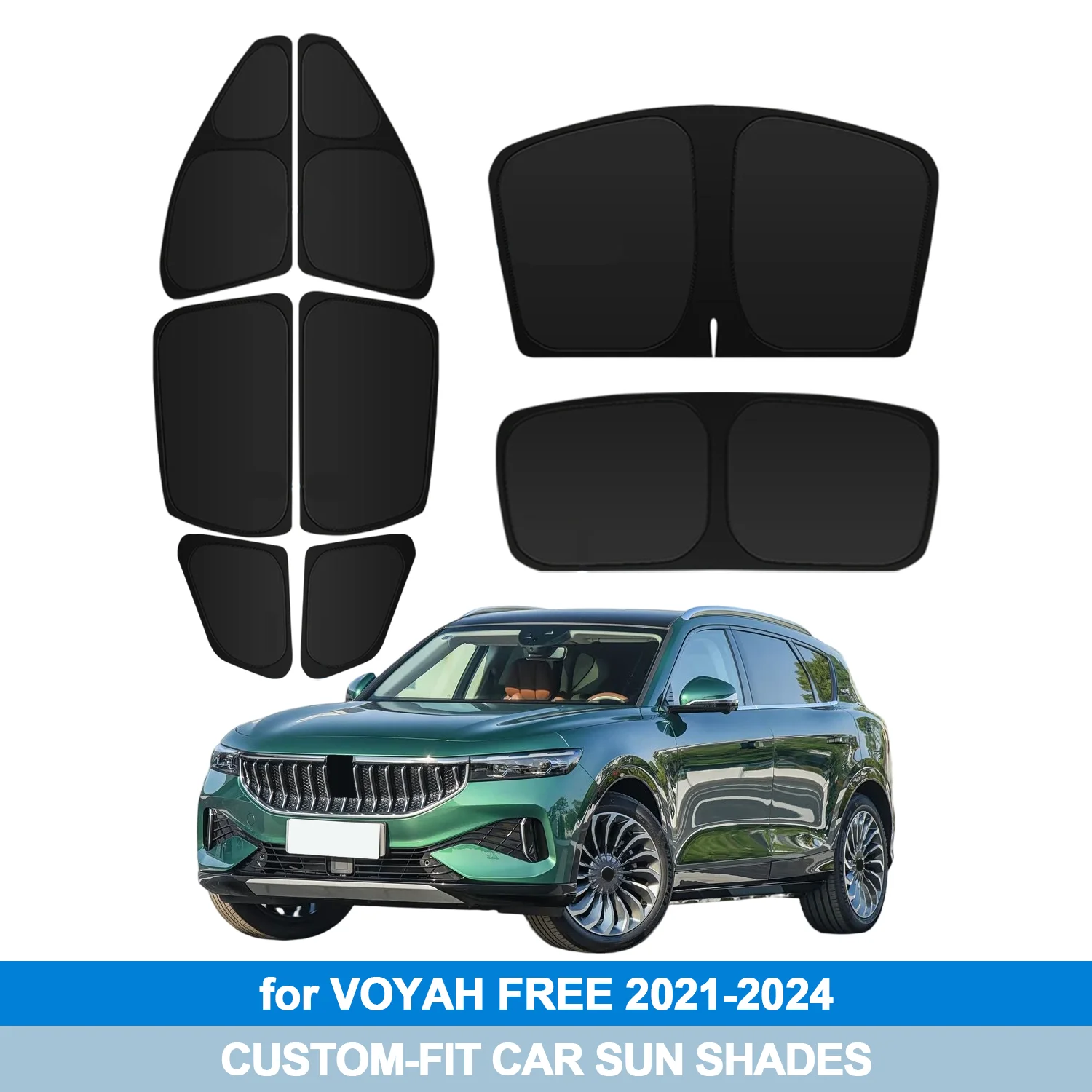 

For VOYAH FREE 2021-2024 Windshield Sun Shade Side Window Shades Cover Sun Visor Shield Privacy Protection Car Accessories