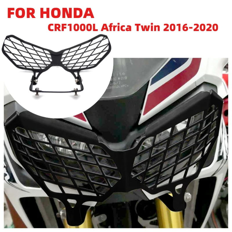 

Aluminum Motorcycle Front Headlight Grille Guard Lense Cover Protector For HONDA CRF 1000R CRF1000L Africa Twin 2016-2020