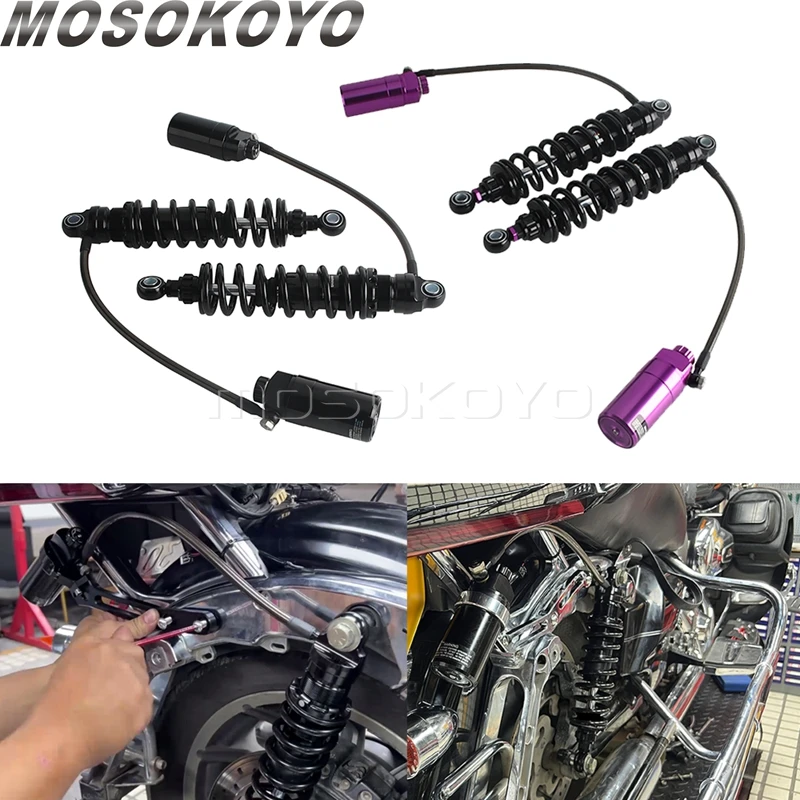 

Motorcycle Rear Adjustable Damping Shock Absorber Reservoir For Harley Street Glide ST FLHXST RoadGlide ST FLTRXST FLTRKSE 22-24