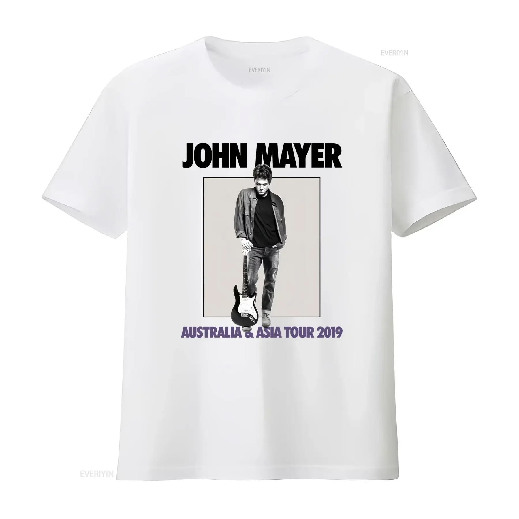 Vintage 2019 John Mayer Australia Asia Tour T Shirt Available in Sizes S 5XL vintage Washed Casual graphic Stretched Stylish