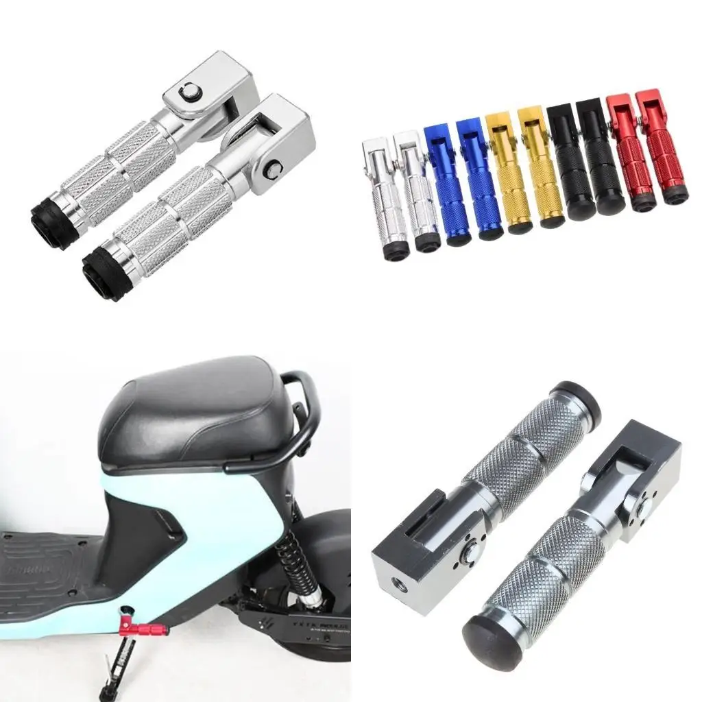 

31BC Aluminum Foot Peg Universal Front Rear Footrest Pedal Motorcycle 90 Degree Fixed Folding- Footpeg Modified Accessory