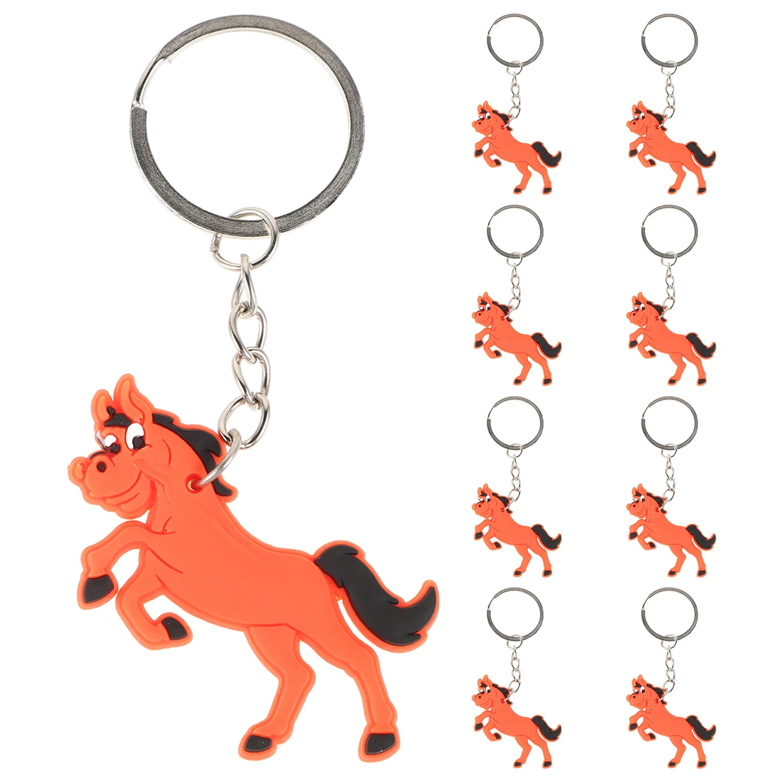 

12Pcs Cute Horse Keychain Exquisite Polish Finish for Key Ring Backpack Handbag Decoration Fun Gift for Women