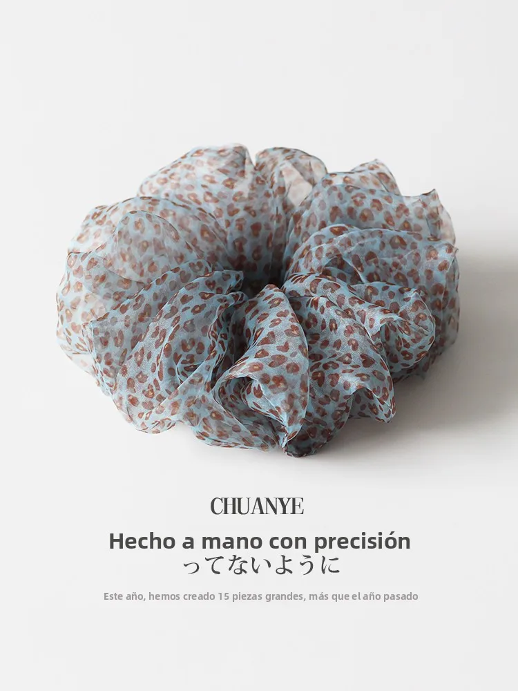 Coletero Kawano Blue Heart de tela con diseño de intestino grueso, estilo coreano moderno para mujer, con un toque delicado y...