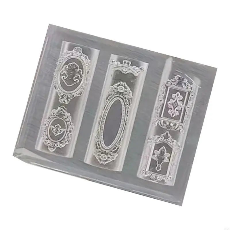 2025 جديد أنيق سيليكون مسمار الفن العفن روز نافذة نحت قوالب لعشاق الأظافر #2