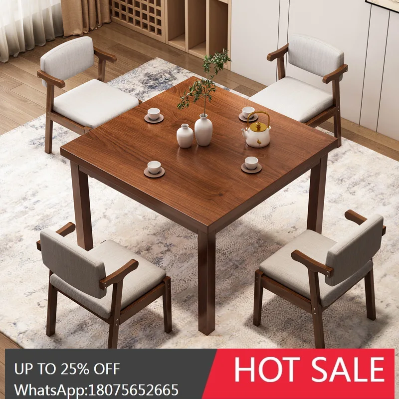 HLZ Solid Wood Small Square Table Square Eight Immortals Table Dining Chess and Card
