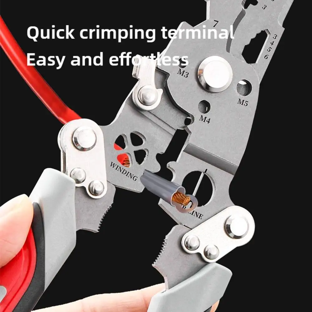 Foldable Wire Stripper Piler Wire Cutter Crimping Tool Multifunction Wire Crimper Cable Stripper Wiring Tools Hand Tool