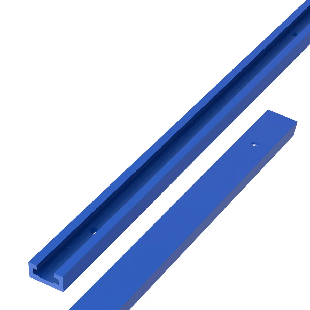2 Stück 500 mm doppelt geschnittene Profil-T-Schiene mit vorgebohrten Montagelöchern für Tischkreissäge, Frästisch, Holzbearbeitungswerkzeug – Detail 7