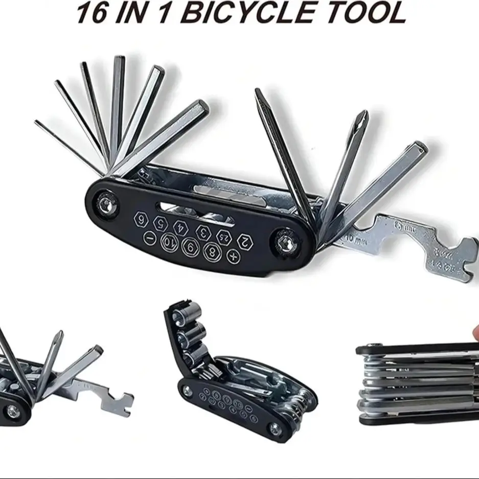 16 in 1 MTB Tools Road Bicycle Allen Wrench Tools Portable Bicycle Repair Tool set  Suitable for mountain bikes and road bikes