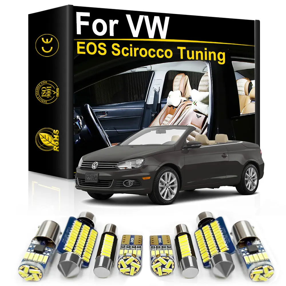 

Для VW Cabrio MK1 EOS Scirocco тюнинг 2001 2002 2008 2009 2011 аксессуары для автомобильного интерьера светодиодсветильник лампа Canbus комплект ламп