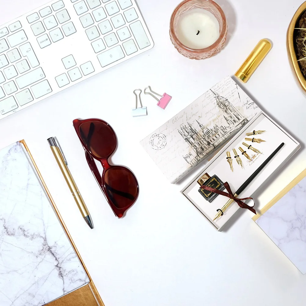 

Retro Calligraphy Pens Set Style Luxury Gift Object Superior Control Stability Writing Tools Retro Dip Pen Set