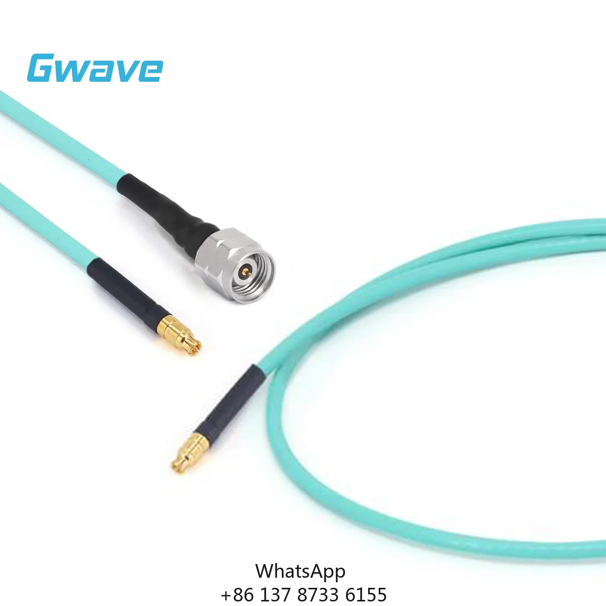 Gwave 2.4mm Male GPPO (Mini-SMP) Female RG-405SS Flexible Coax Cable 50 Ohm Impedance 50GHz Frequency RoHS Compliant Copper
