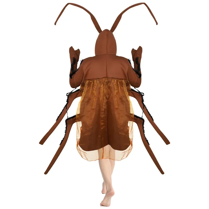 Funny Family Group Cosplay Carnival Cockroach Costume Adults Unisex Animal Jumpsuit Halloween Costume For Kids