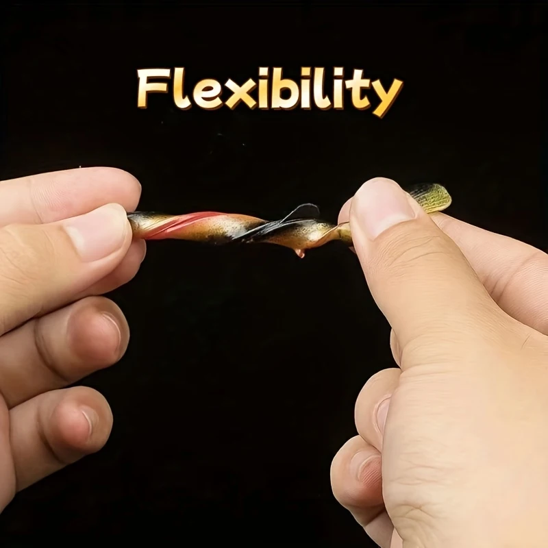 10A Simulated Soft Bait, Contains Salt and Fish Flavor, Highly Elastic and Flexible PVC Material, Soft Lure