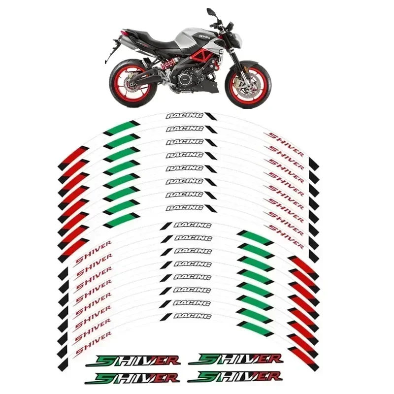 

ДЛЯ Aprilia Shiver 750 900, детали двигателя мотоцикла, контурное колесо, декоративная наклейка, красная-4