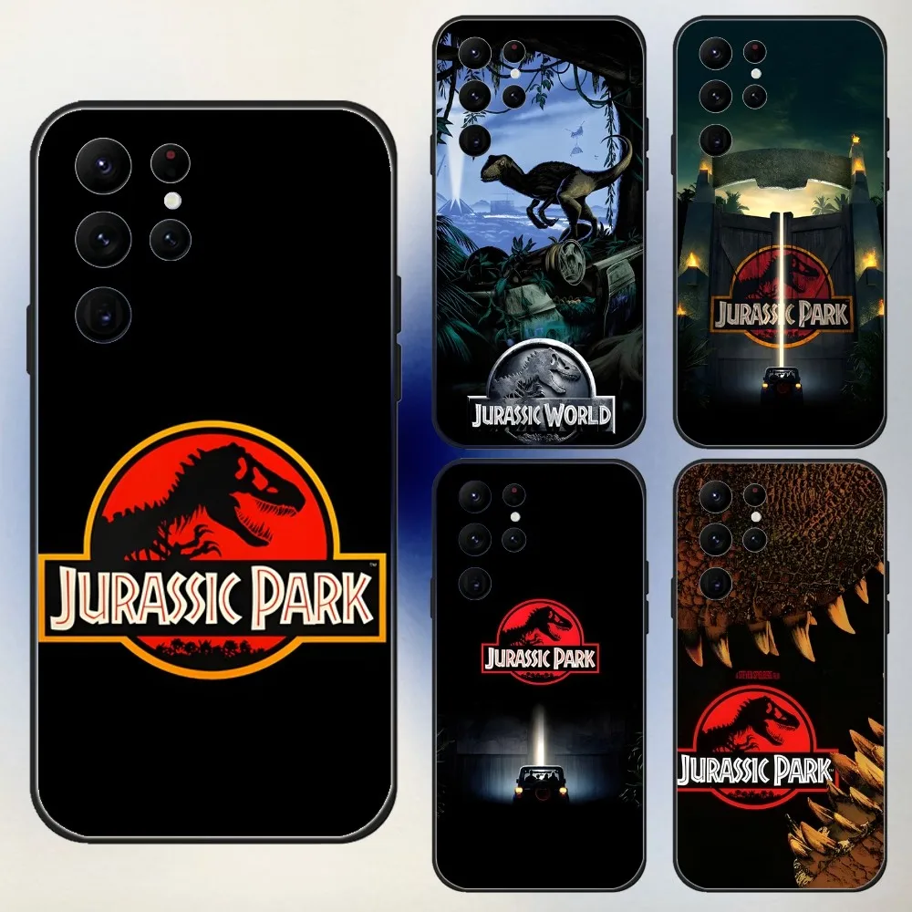 

Film J-Jurrasic Park Phone Case For Samsung S24,23,22,30,21,10,9,Ultra,Plus,Lite,FE,5G Black Soft Case