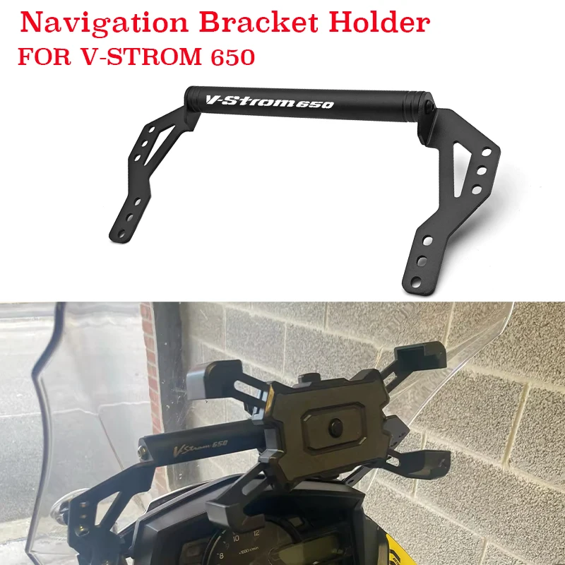 22MM Navigation Bracket For Suzuki VStrom 650 V-Strom 650XT 650 XT V-strom DL 650 GPS Navigation Plate Bracket Phone Holder