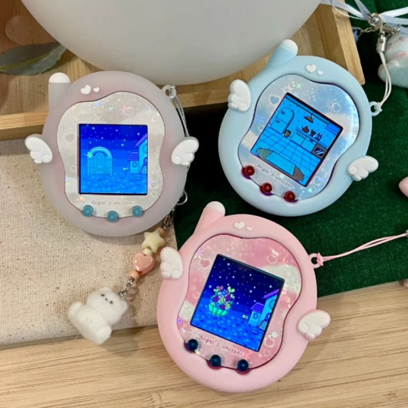 Nueva serie Angel Wings Whispering, cubierta protectora impermeable anticaída de silicona exquisita y bonita para Tamagotchi Paradise