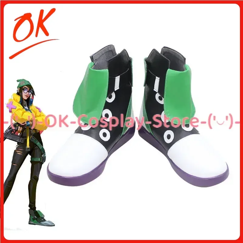 

[Customized] Killjoy Cosplay Shoes Game VALORANT Anime Roleplay Props Halloween Carnival Holiday Party PU Leather Boots