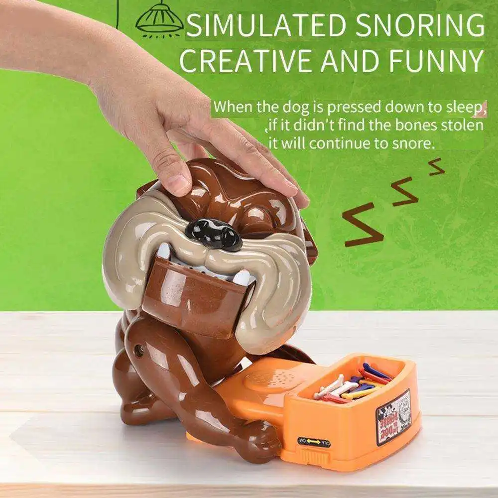 Interactive Dog Bite Challenge Game Bone Picking Toy Family Party Funny Reaction Game Parent Child Educational Toy