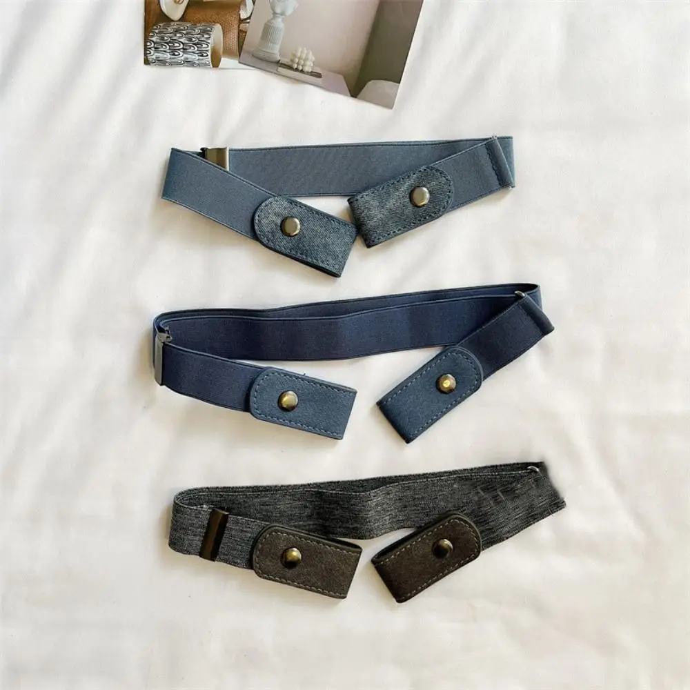 

Without Buckle Elastic Belt Versatile Traceless Japanese Decoration Buckle Free Belt Stealth Black Pants