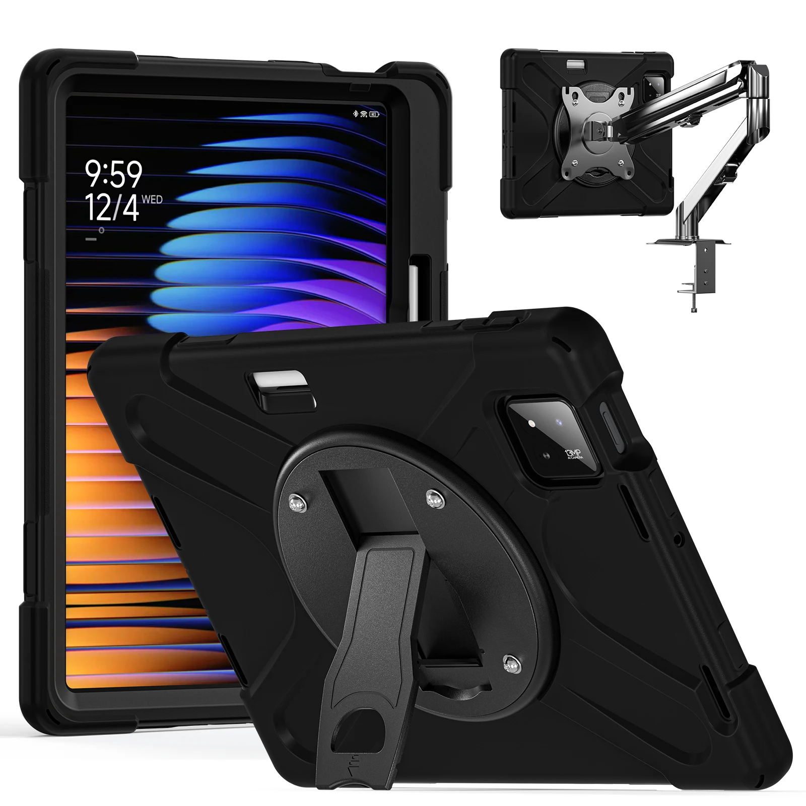 

For Xiaomi Pad 7 Pro / Pad 7 Case Kickstand PC + Silicone Tablet Cover