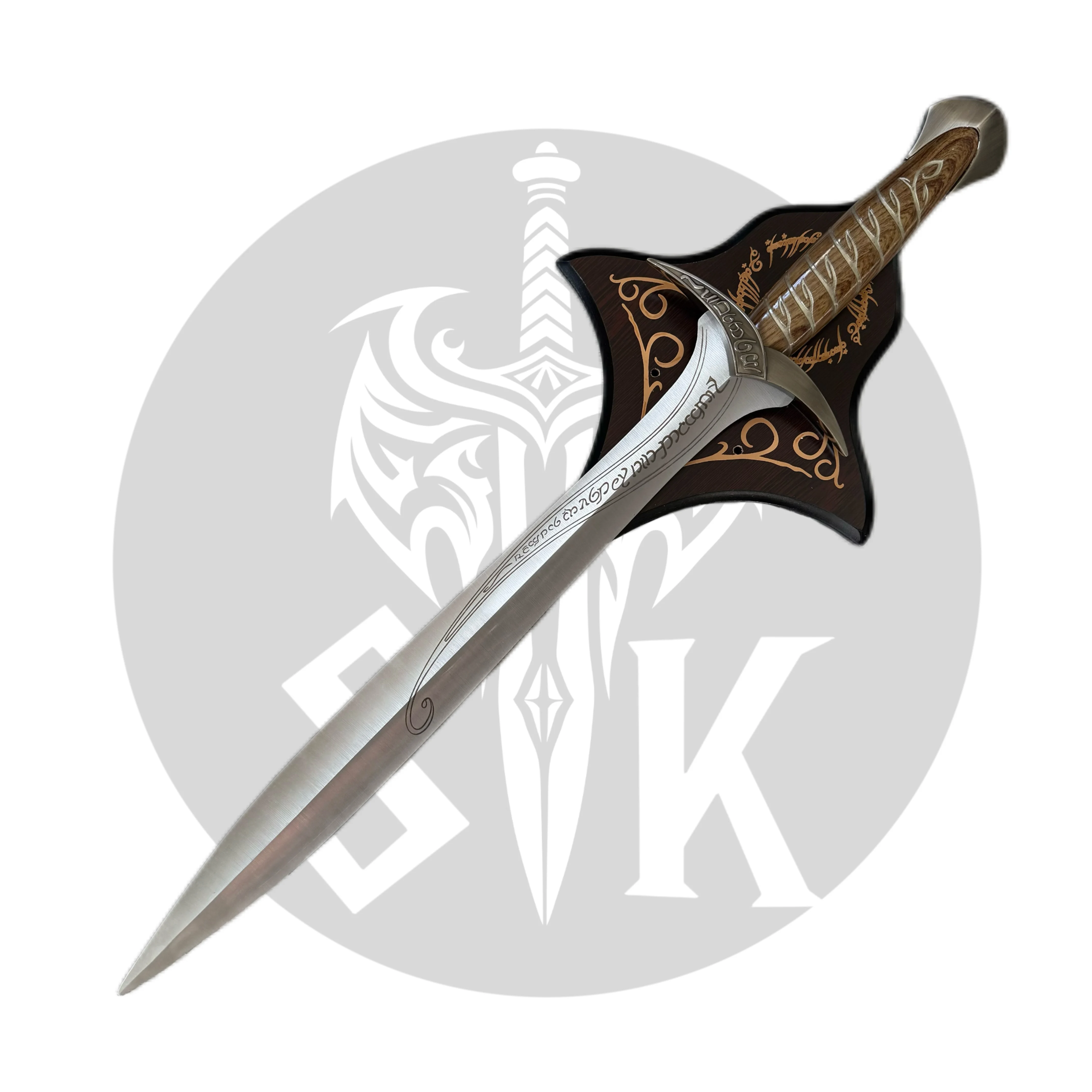 Bilbo Baggins y Frodo's Sting Sword Elf Espada corta Metal Colección de cosplay de 29 pulgadas