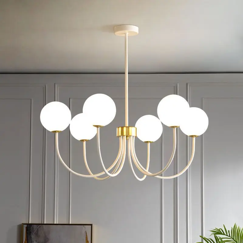 스칸디나비아 모던 럭셔리 철제 유리 펜던트 조명 거실 식당 침실 서재 조명 램프 천장 조명 LED 램프