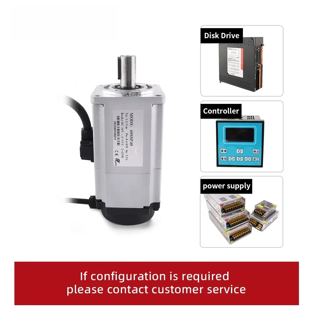 60SSP40 400W Servo Motor & ASD240 Drive | 3000RPM with Brake