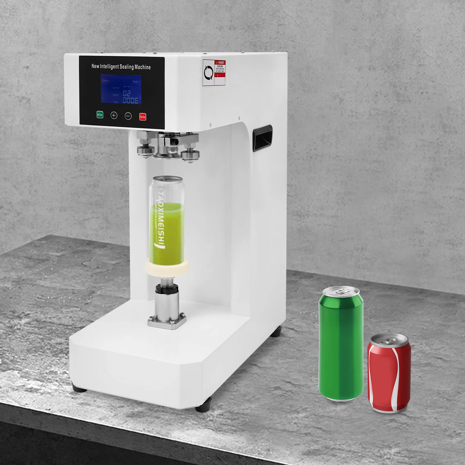 Automatyczna komercyjna zamykarka do puszek z antypoślizgowymi nóżkami, komercyjna zamykarka do puszek z napojami do zamykania puszek plastikowych i aluminiowych.