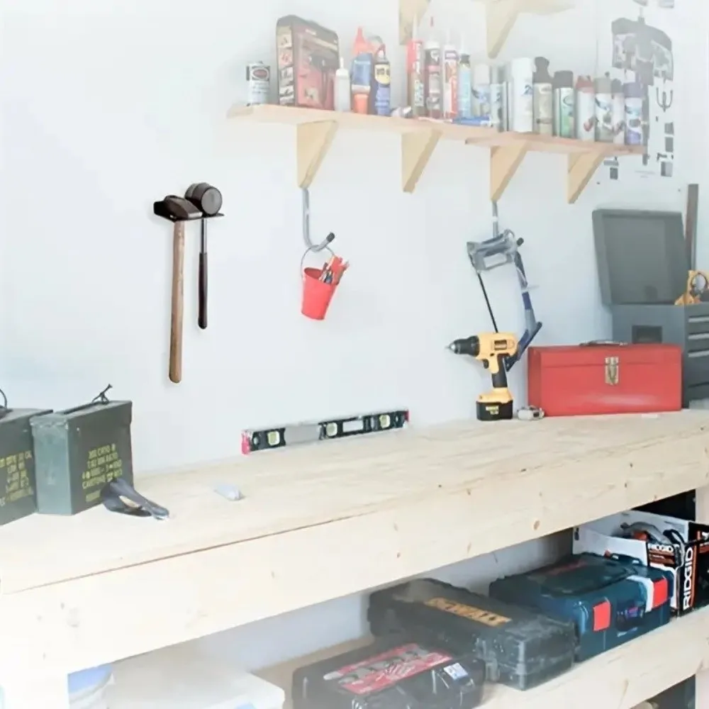 Portable Metal Hammer Rack Wall Mounted Heavy-duty Hand Tools Storage Screwdriver Organizer Hanging Shelf For Garage Workshop