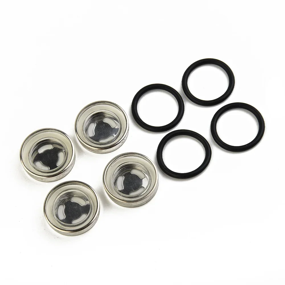 4pcs 18mm Motorcycle Brake Master Cylinder Reservoir Bike Brake Master Cylinder Reservoir Sight Glass Linkage Gasket