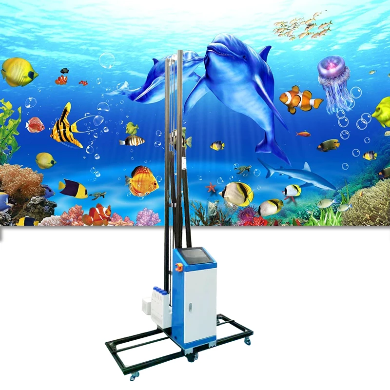 Vertical  UV Ink digital wall printer 3D Glass Background machine For printing Wall Mural Varnish Effect picture