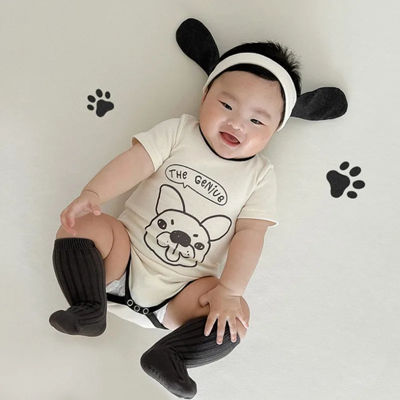 

Baby Clothing 2024 Summer New Baby Boys and Girls Cartoon Comfortable Breathable Onesie Cotton Sweet Cute Cartoon Romper