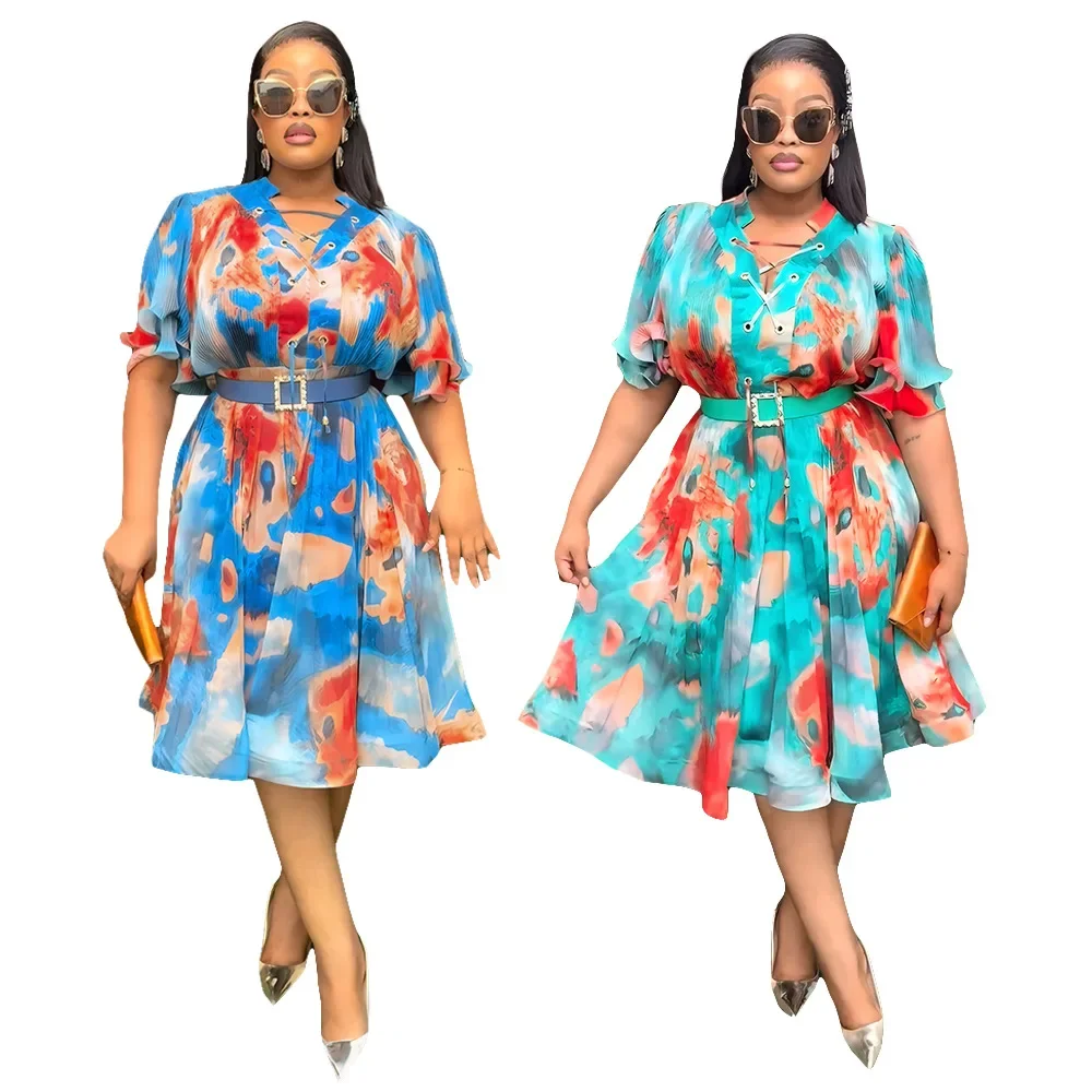 

New African Dresses For Women Dashiki Ankara Wedding Gowns Outfits Printing Dress Plus Size Party Africa Clothing 2025