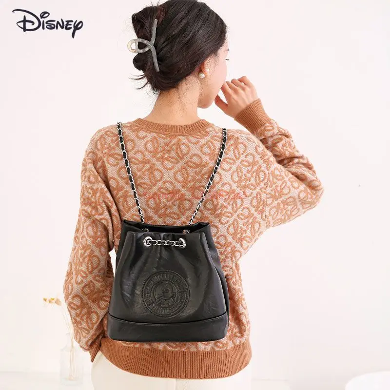 Original Disney Mickey Mouse Niche Premium Shoulder Bags For Girls Mickey Anime Kawaii High-capacity Bag Backpacks Women Gifts