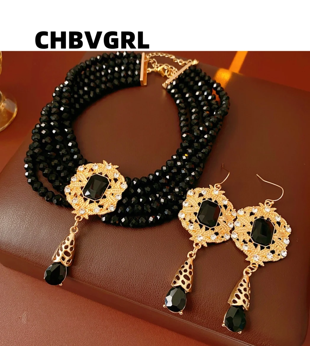 

Hot-selling Necklace Retro Court Style Set Design Luxury Accessories Women's High-end Jewelry Set
