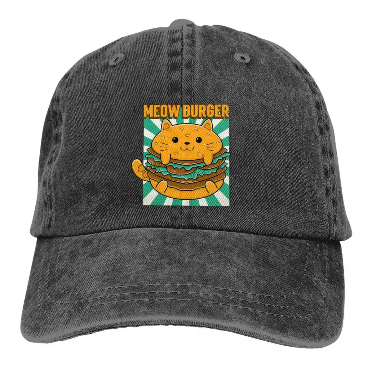 Summer Cap Sun Visor Meow Burger Hip Hop Caps Cowboy Hat Peaked Trucker Dad Hats