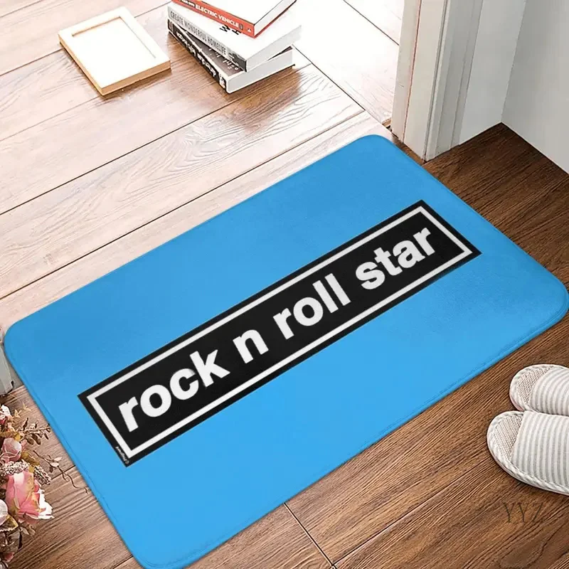 Rock N Roll Star OASIS Band Tribute Doormat Rug Carpet Mat Footpad Polyester Anti-slip Water Oil Proof Entrance Kitchen Bedroom