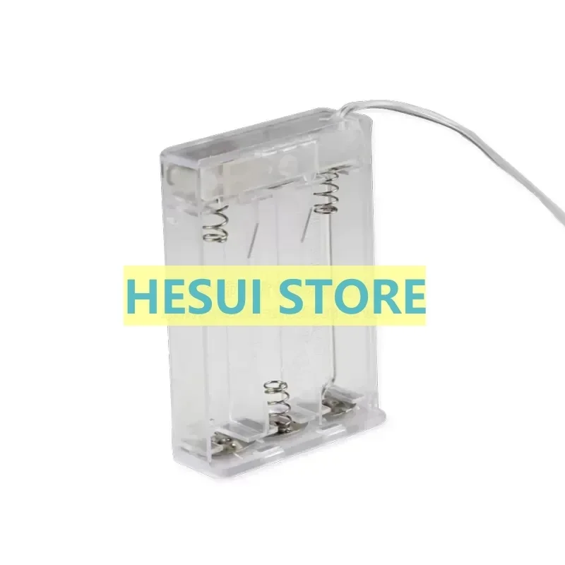 5 PCS Transparent battery section Three number Five(fully sealed with switch)