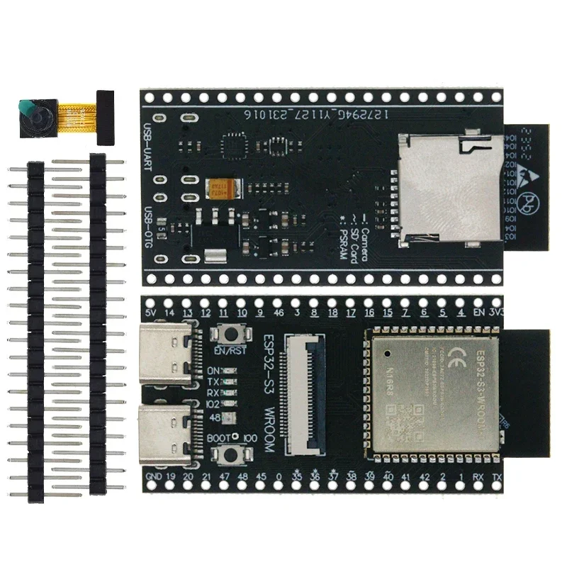 Imagem -05 - Wifi Placa de Desenvolvimento Cam Módulo Bluetooth Câmera Ov2640 Wroom N16r8 Cam Esp32-s3