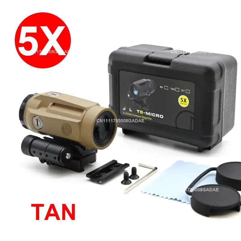 R5XDR GEN II + JULIET5 5X Combo Kit JULIET3 3X Vergrootglas Geweer Holografische Red Dot Richtkijker Omklapbaar 20mm Picatinny Montage