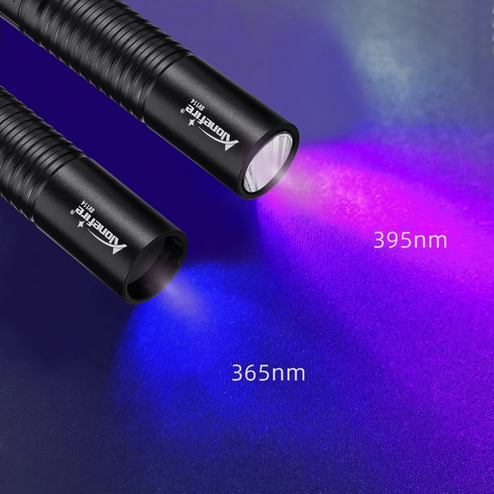 Linterna UV recargable USB 365nm – Detección mascotas y hygiene