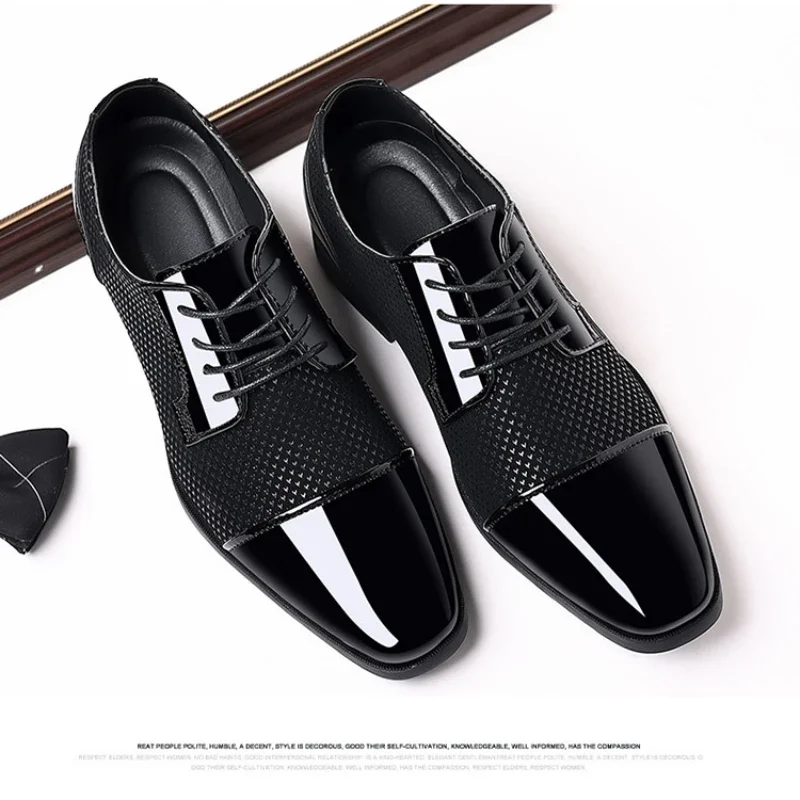 Sapatos formais masculinos estilo britânico moda 2024 respirável hoje negócios high-end luxo casamento trabalho sapatos casuais sapatos de couro