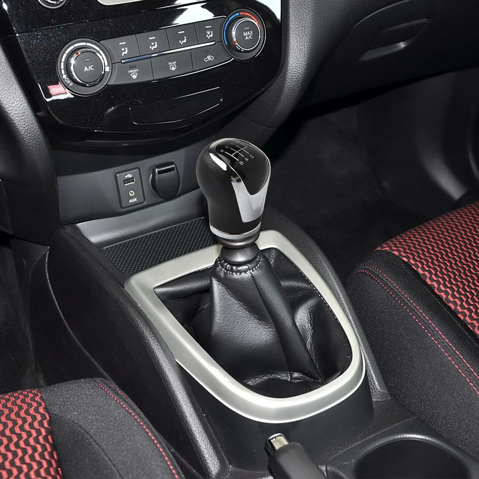 Premium Leather Gear Shift Knob for Nissan For Qashqai For J11 Ensures Perfect Fit with OEM Numbers 328654BA1A & EA0A