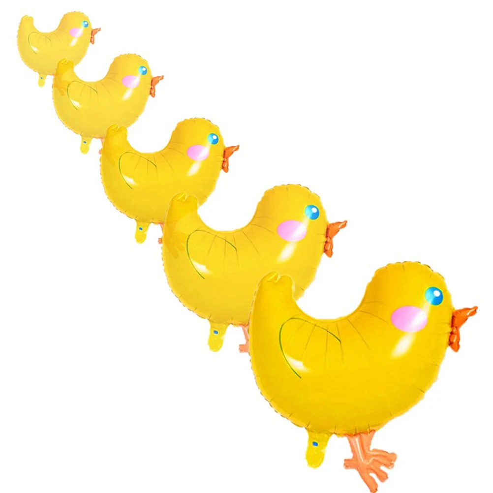 

3Pcs Yellow Chickens Cartoon Balloons Reusable Birthday Party Festival Wedding Decor Birthday Balloons